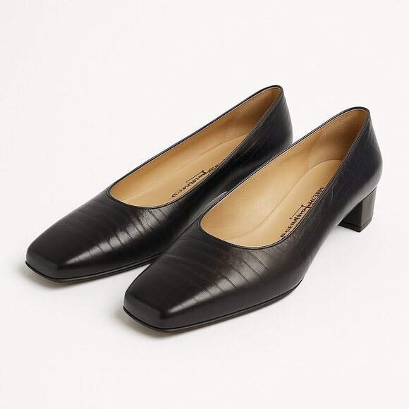 Salvatore Ferragamo Women's Vintage Spain Dark Brown Shoes Size 8.5 Box Included
